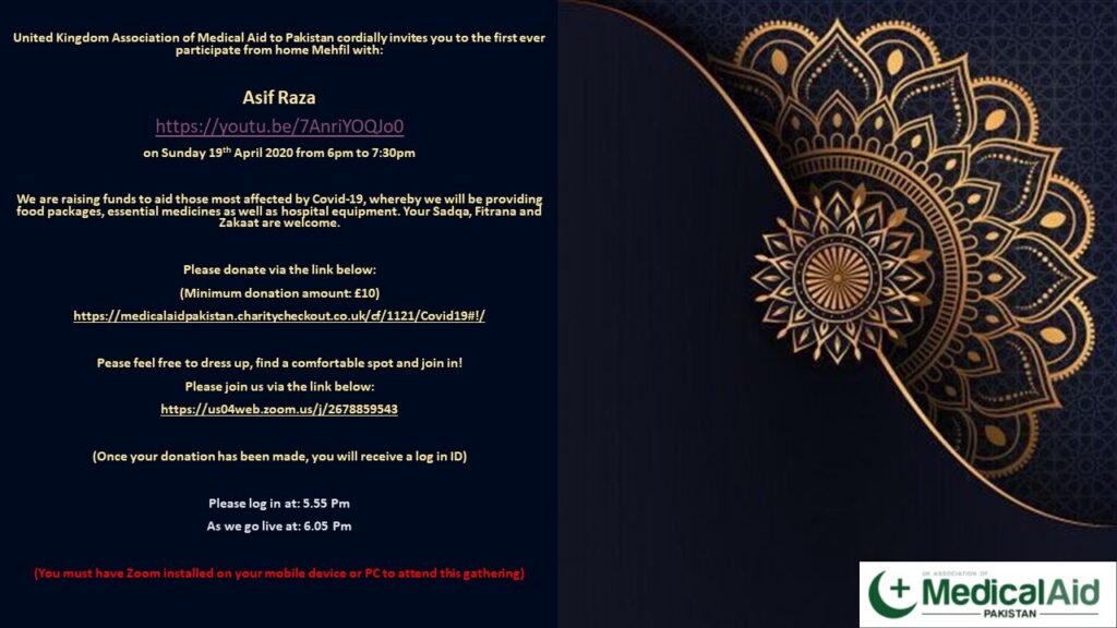 Please join our live Mefil Event for those affected by COVID-19